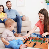 Tabletop Foosball Table- Portable Mini Table Football / Soccer Game Set with Two Balls and Score Keeper for All Ages
